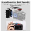 Aluminum Alloy Camera Handle with Rapid Detach Mechanism for Action 5Pro/4/3 Cameras Cold Shoe Mounts Ergonomic Design