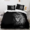 Animal Lion Bedding Set Cool Animal Bed Linen Home Decor Single Double Twin Size For Boys Girls Kids Adults Lion Duvet Cover Set