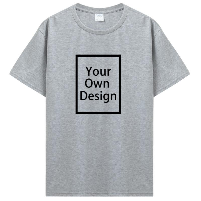 Custom Cotton Customized Print Short Sleeve T Shirt Summer Tops Tees DIY Your Like Photo Or Logo Cotton T-shirt Men Clothing