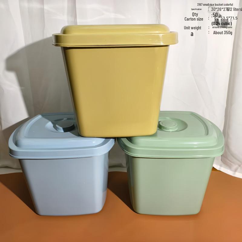 5-Piece Kitchen Rice & Flour Storage Set: Sealed, Insect & Moisture-Proof, Food-Grade Macaron Containers.