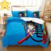 2026 Hot Sale Japanese Anime Dragon Ball Son Goku Bedding Set Quilt Cover Twin Full Bedroom Bed Decor for Teens Best Gifts