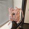 Versatile Women Crossbody Bag Solid Color Mobile Phone Pack Portable Bow Shoulder Bag  Outdoor