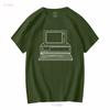 A1 Vintage 80s IBM Personal Computers On Campus T Shirt Adult XL Blue Mens long or short sleeves vintage Washed graphic