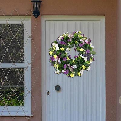 Spring Wreath Simulation Wreaths Autumn All Years Floral for Porch Outdoor Outside