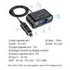 QC3.0 USB-Autoladegerät 2 Typ-C + 2 USB Blaue LED-Digitalanzeige 22 W DC 12 V-24 V Dual-USB-Netzteil Auto-Zigarettenanzünderbuchse