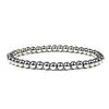 14K Gold Color-Preserving Cross Bracelet with 4-8mm Plated Copper Beads