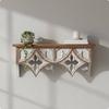 Vintage Wall-Mounted Shelf Distressed Finish Rustic