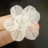 Temperament Exaggerated Flower Crystal Petal Stud Earrings Superfairy White Simple Personalized Earrings Ear Jewelry