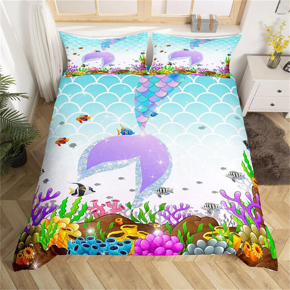 

Набор пододеяльников Doona с хвостом русалки, наволочка, одинарная, двойная, Queen King, новинка Single 135x200cm