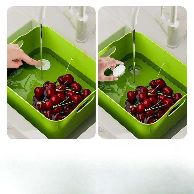 Portable Draining Basket, Large-capacity Kitchen Washing Basin, Sink, Washing Basket, Dishwashing Chopsticks, Fruit Washing Basin