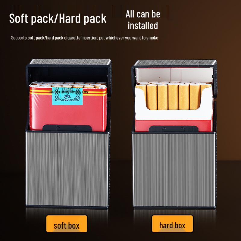 Large Capacity Creative ABS Plastic Cigarette Case - Pressure-Resistant and Moisture-Proof