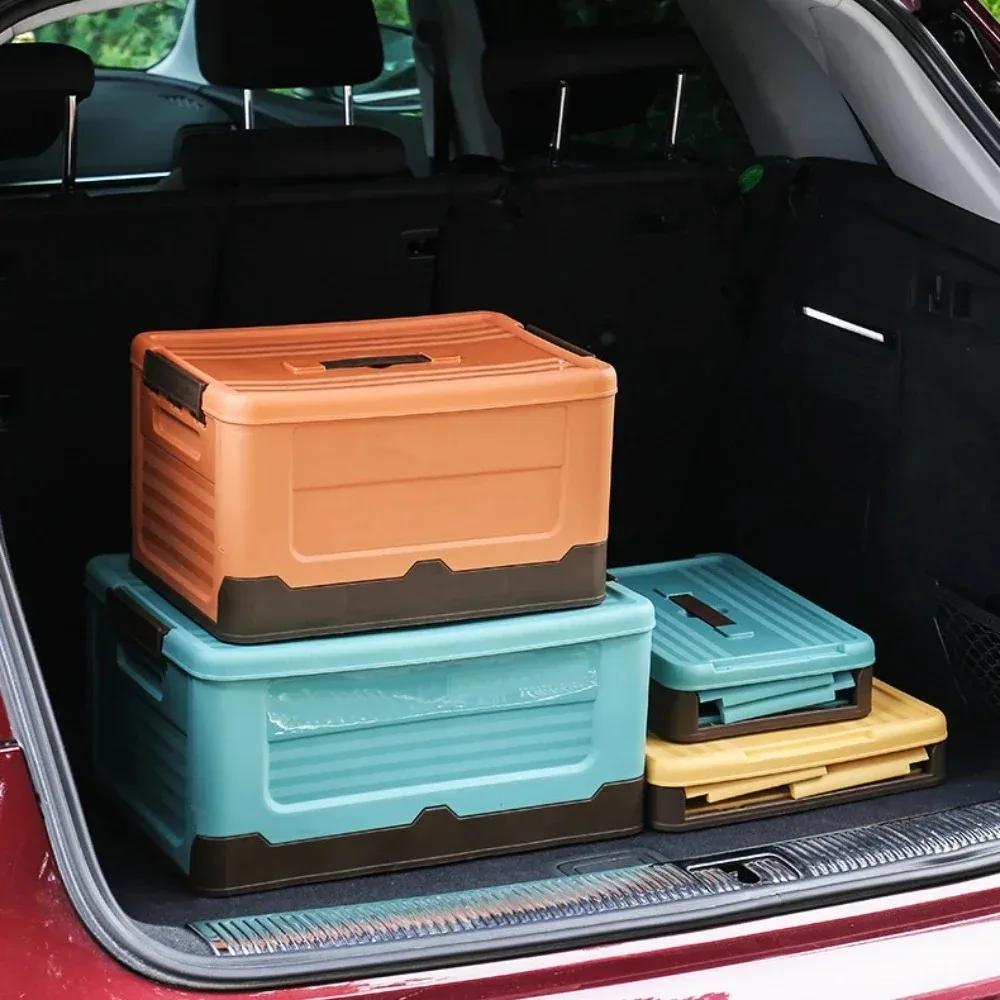 Multifunction Storage Box Sundries Storages Large Capacity Plastic Storages Supplies Organizer With Lid Space-Saving Folding Box