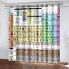 Periodic Table of Elements Vibrant Window Panel Drapes in Children Bedroom Living Room Hall Treatments Kitchen Decoration Drapes Blinds