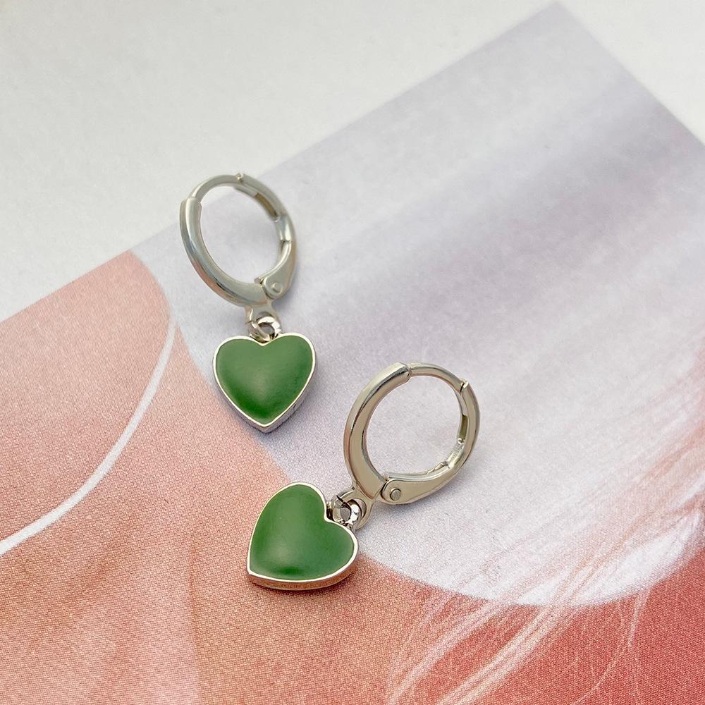 Lovely Heart Hoop Earings For Women Red Heart Hoops Earrings Jewelry