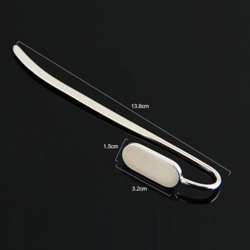 Simple Round Oval Metal Bookmarks Creactive Geometric Book Marks Reading Aid Tools Student Stationery Souvenir Gifts