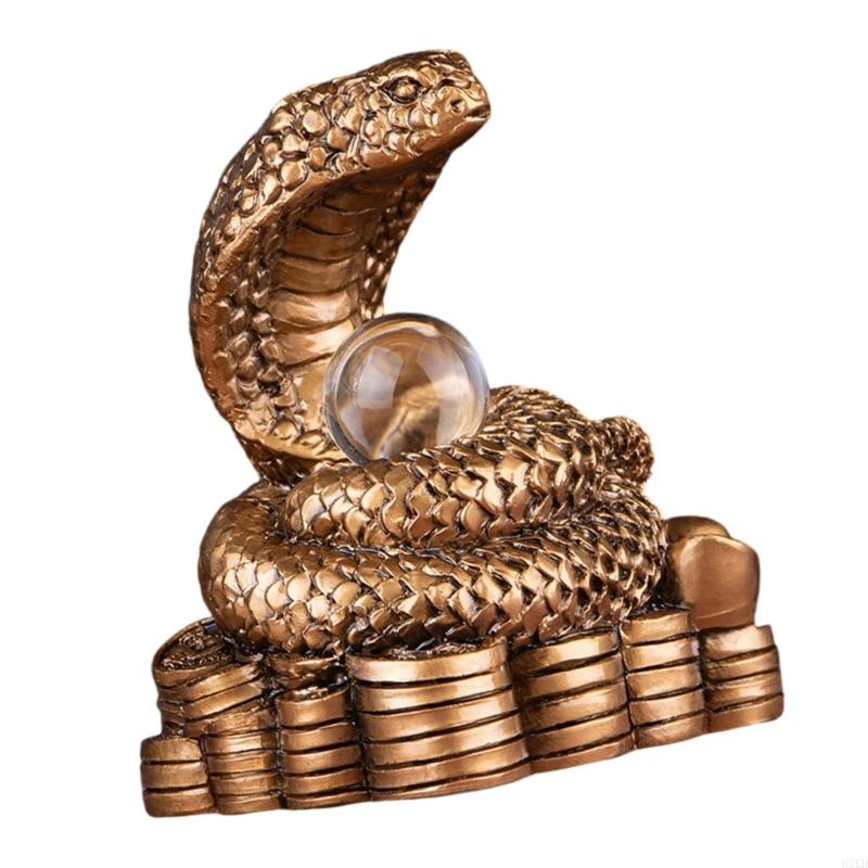 62KD Chinese Snake Years Resins Statue Snake Delicate Funny Snake Figurine Decoration