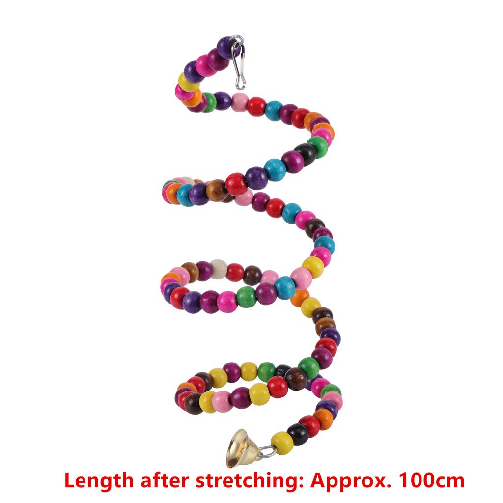 Bird Toys Set Swing Chewing Training Toys Small Parrot Hanging Hammock Parrot Cage Bell Perch Toys With Ladder Pet Supplies 1pc