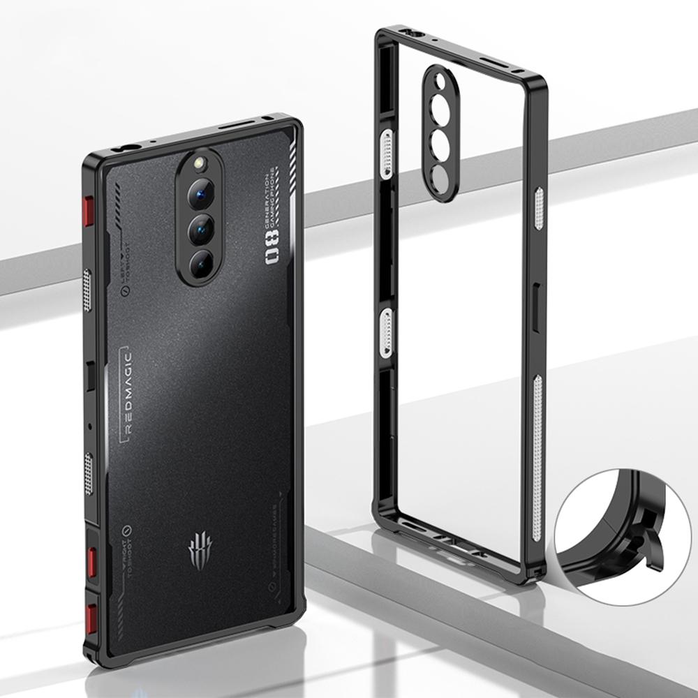 Bumper Cases For ZTE Nubia Red Magic 8 Pro+ 5G/8 Pro 5G Metal Frame Heat Dissipation Cover with Lens Protector