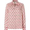 JUZUI New Chinese Style Dragon Pattern Women's Stand Collar Shirt