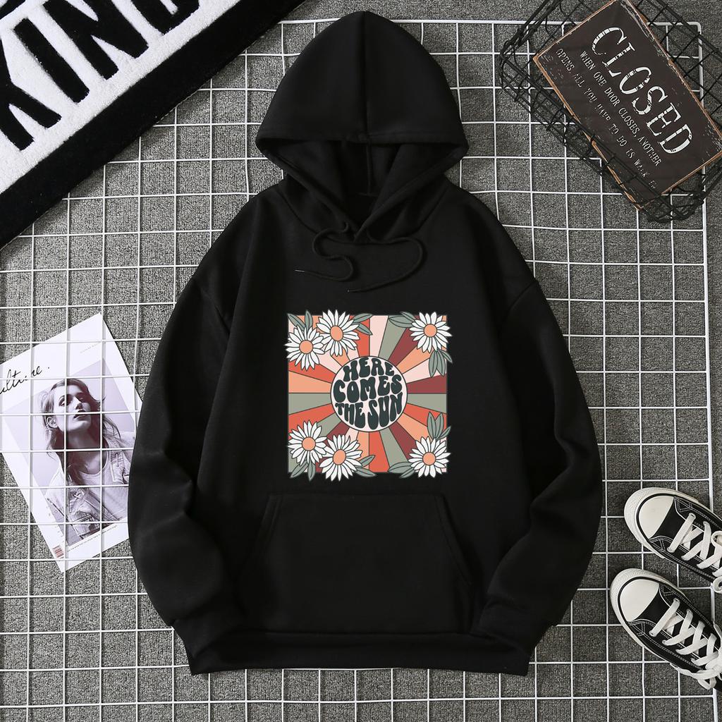 American hooded sweater women's autumn and winter Korean version fashion oversize loose coat women's clothing