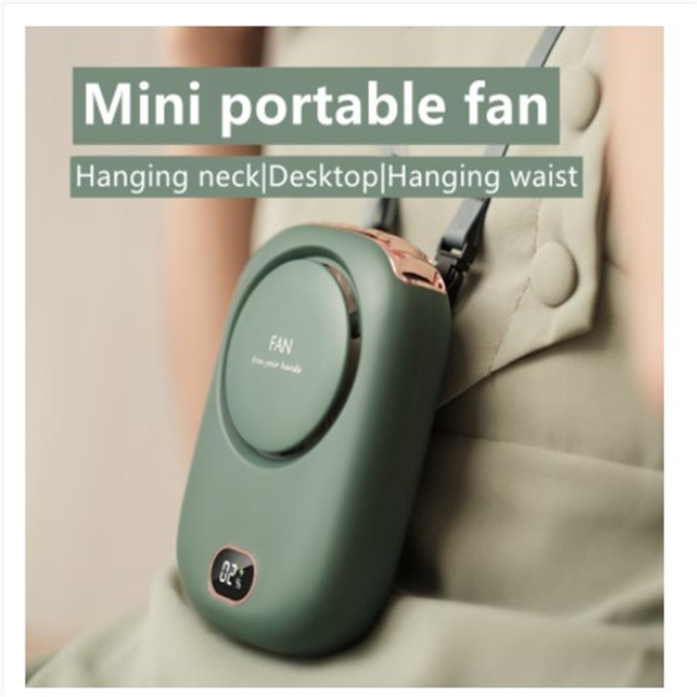 Portable Handheld Mini Fan Adjustable 3 Speeds Usb Rechargeable Ultra-quiet Electric Fan green#0