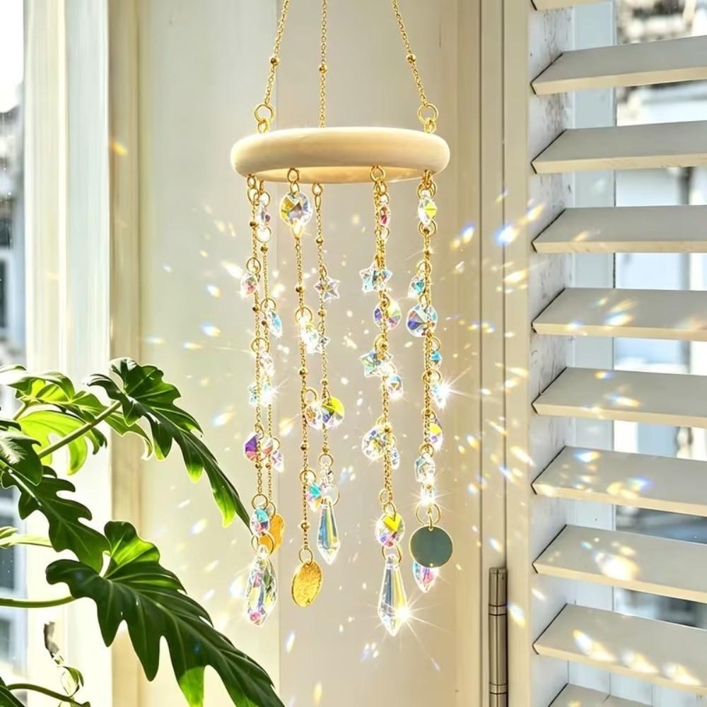 Light Refraction Crystal Sun Catcher Hanging Window Hanging Decor Wind Chime Birthday Gift