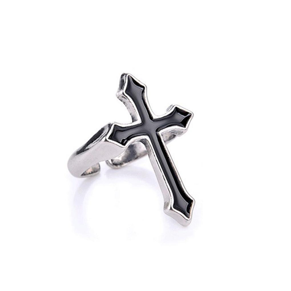 

Ring HipHop Religion Black Lightweight Durable Jewelry Women Finger Rings Multi Unisex Process Size Simple Oiling