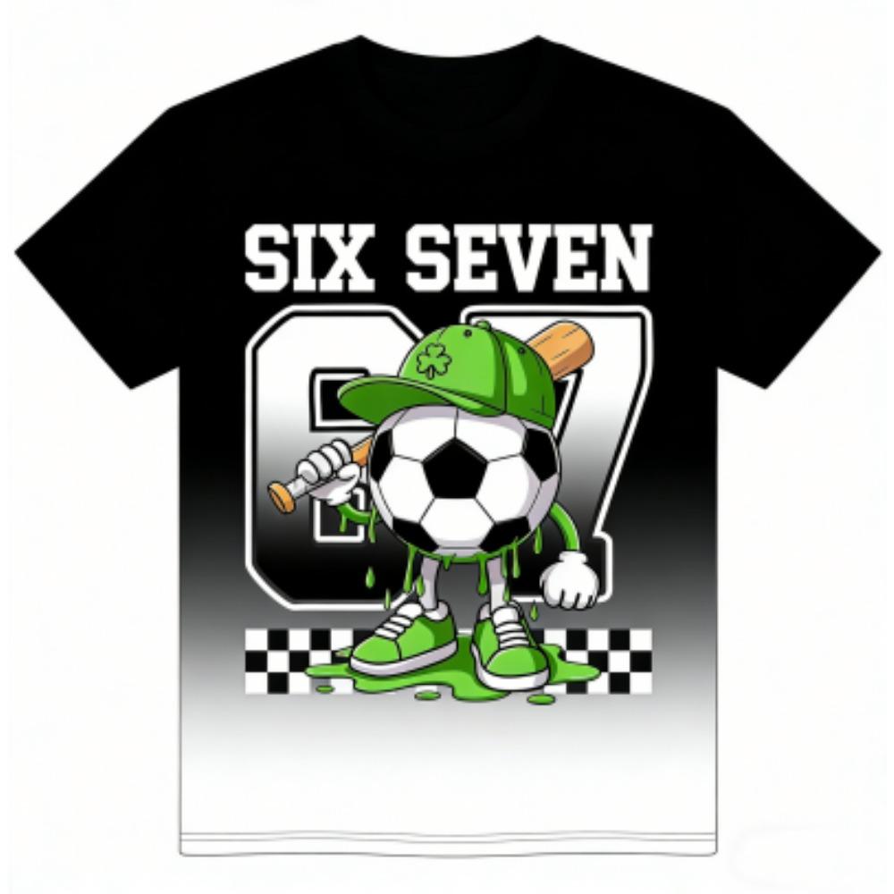 

Men s T-Shirt 67 Six Seven Football Print Men s and Women s Tees Top Summer Short Sleeve O Neck Casual Outdoor Men s Clothing XXS