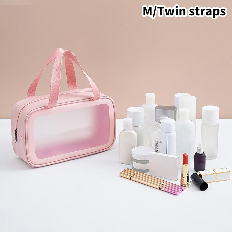 PU Women Travel Storage Bag Cosmetic Bag Makeup Bag Travel Organizer Bags Waterproof Wash Bag Transparent Cosmetic Cases