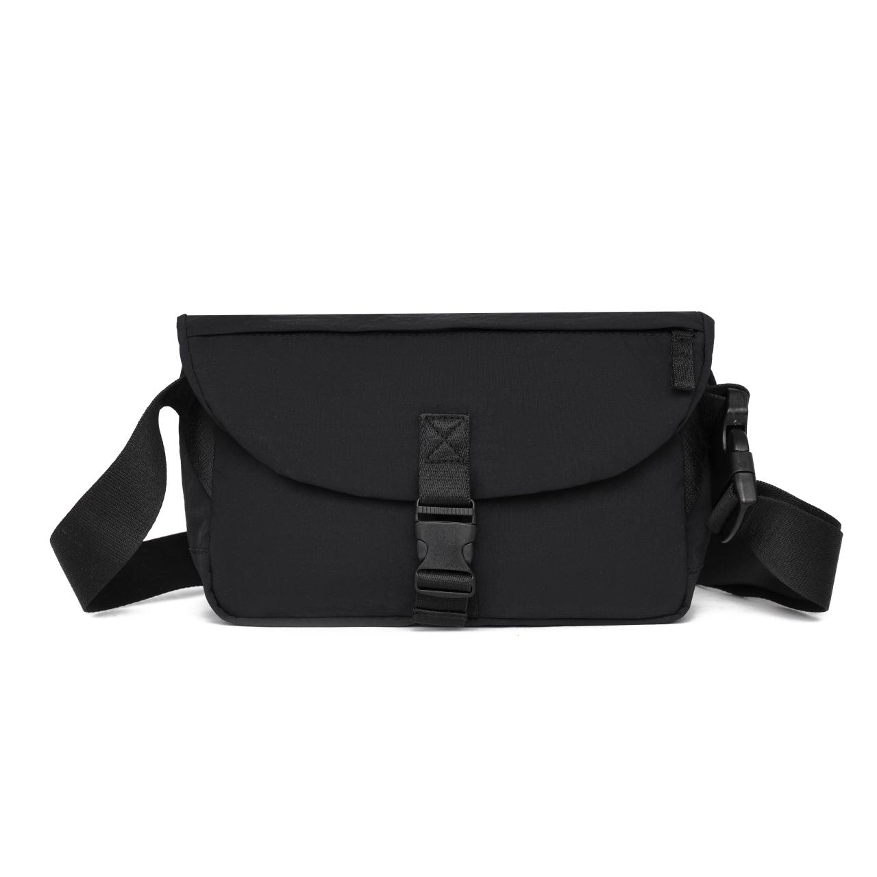 

Сумка кроссбоди мужская модный бренд ins супер огонь интернет-знаменитость нагрудная сумка женская уличный тренд универсальная сумка через плечо японская сумка для отдыха 28*18*7 чёрный