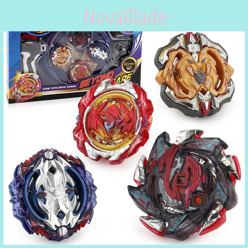 Premium Quality 4 In 1 Metal Beyblade Burst Arena Gyro Fighting Gyroscope Set