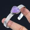 925 Silver Pear Star Amethyst Stone Trendy Unique Birthday Handcrafted Bangle