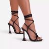 Foreign Trade Large Size French European and American Versatile Peep Toe Stiletto Sandals Women's Sandals Women's Spring and Autumn High