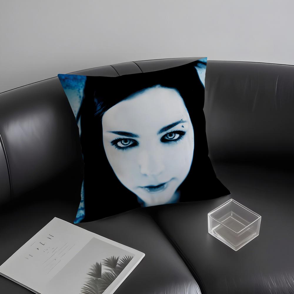 E-Evanescence A-Amy Lee Singer Cushion Cover Pillowcase Ultra Soft Skin Friendly Fabric Cloud Like Comfort & Concealed Zipper