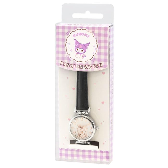 Sanrio Characters Antique-Style Case Watch, Cute Collectible Design Model CR3C0009, Kuromi, Women's Gift