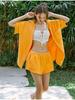 Aiemkeulleeo Terry Setup Short Sleeve Shirt Orange