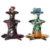 User Friendly Paper Gothic Dessert Tower Quick Assembly Cake Stand For Halloween Parties Convenient Storage And Quick HX6C