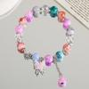 Bracciale Coreano alla Moda con Perline Sole Luna Farfalla e Nappa, Stile Colorato Inchiostro, Gioiello Dolce Versatile per Matrimonio e Compleanno