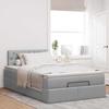 VidaXL Ottoman Bed with Mattress Light Grey 120x200 Cm Fabric 3311532