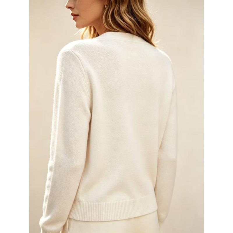 Women S Loose V Neck Long Sleeve Knit Cardigan Chic Lazy Style