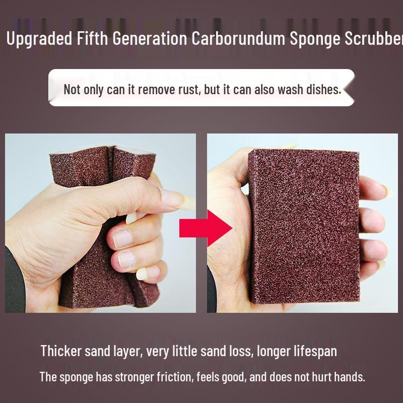 Grit Sponge Scrubber: Kitchen Dishwashing Rust Remover & Pot Cleaning Tool