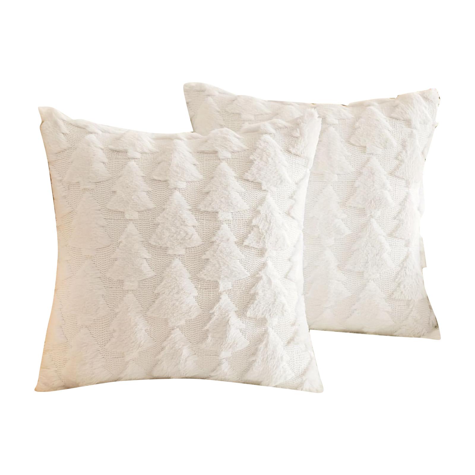 

Snowflake Pillow Cover - Festive Holiday Decorative Pillowcase For Christmas And Winter Home Decor One Size белый