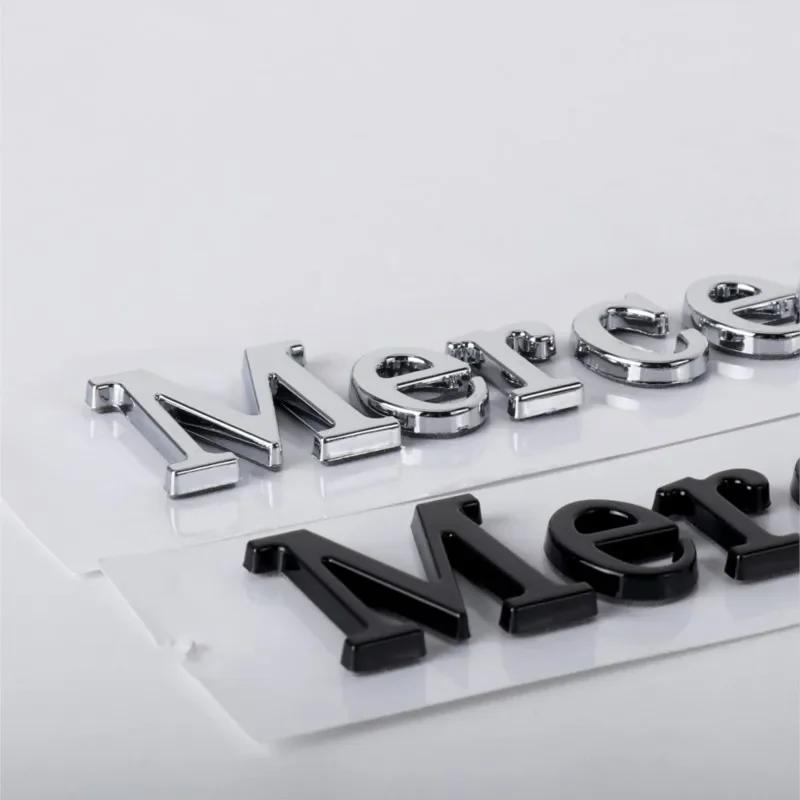 3D ABS Car Badge Rear Trunk Body Sticker Emblem Decoration For Mercedes Benz AMG W108 W124 W126 W140 W205 W201
