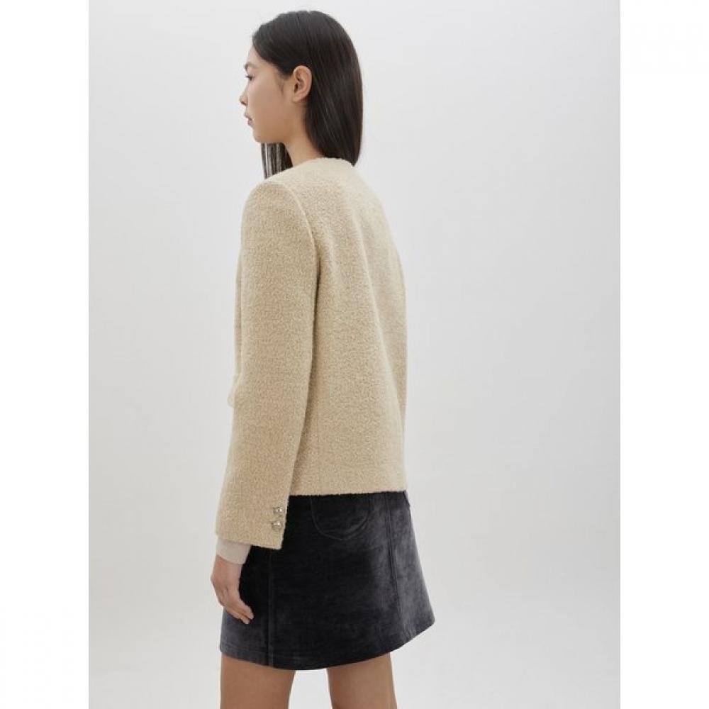 Cc Collect Round Neck Buckle Detail Jacket C261msf104