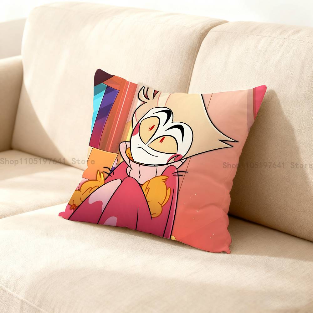 For L-Lucifer H-Hazbins Pillow Case Cute Cartoon Anime Peripheralsbedroom Sofa Decorative Cushion Cover Soft Cushion Cover