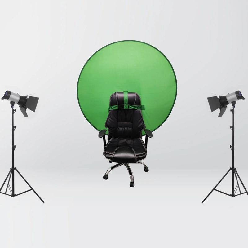 1 Stuks Groen Scherm Achtergronden Fotografie Achtergrond Draagbaar Vouwbare Reflector voor Live Uitzending YouTube Video Studio Rond 110cm