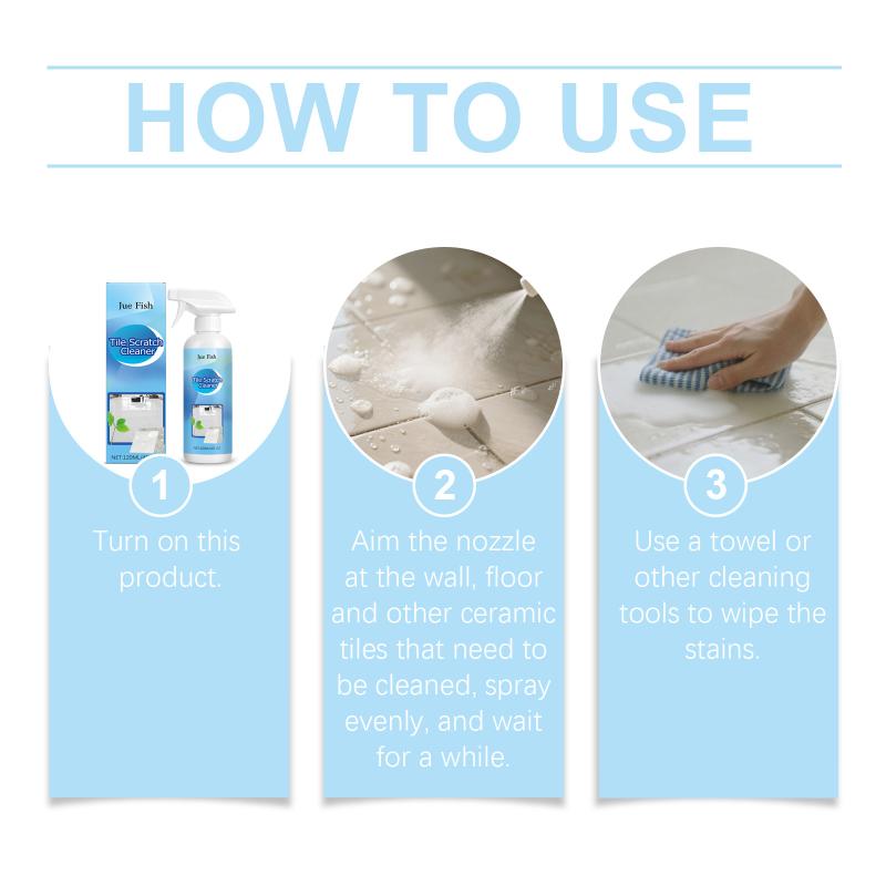 Jue Fish Household Tile Cleaner Easily Removes Tile Scratches, Cleans Stains, And Restores Shine