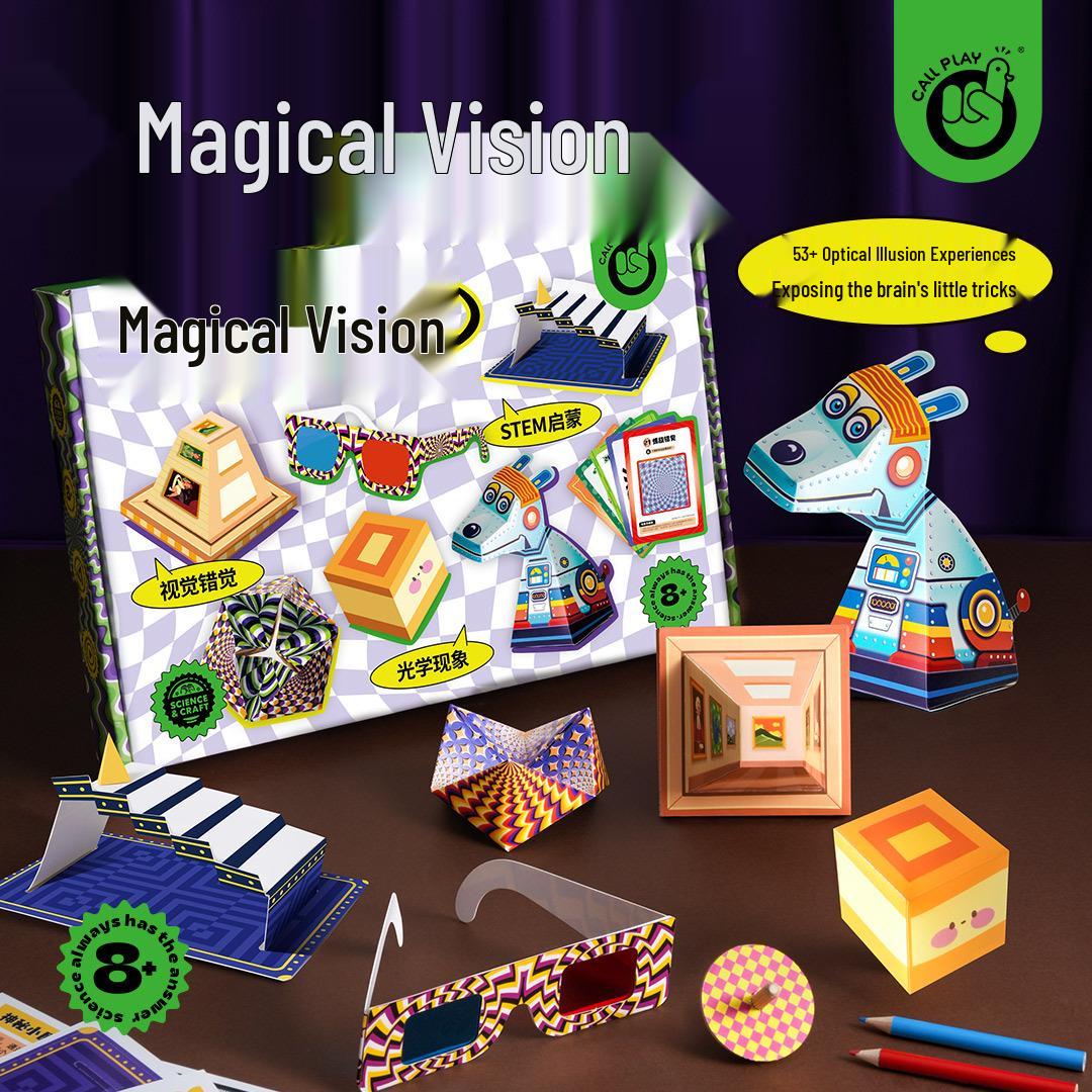 Ke Da Duck Magic World Optical Illusion Puzzle Toy: DIY Handmade Science Experience Mainland China