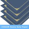 HAUTOCO 10 Pack Certificate Holders, Navy Blue Diploma Holders, Document Award Covers Certificate Folders with Gold Foil Border for 8.5x11 Letter