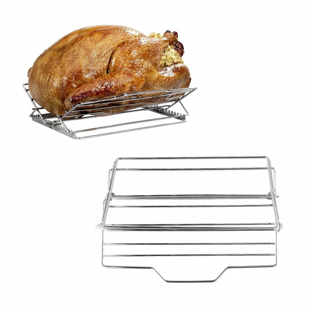 Adjustable Height For Roasting Rack for Oven or Grill Use Easy To Maintain